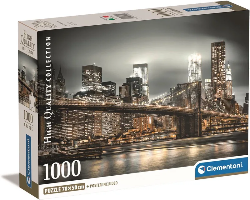 le Puzzle européen Made in Italie Puzzle L'Horizon de New York - 1000 pièces de Clementoni, édition Multicolore – boîte 1 sur 2
