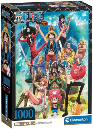 Puzzel - 1000 stukjes - One Piece - Anime - High Quality Series van Clementoni, editie Meerkleurig – doos 1 van 2