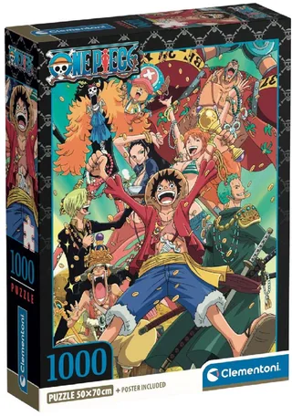 Puzzel - 1000 stukjes - One Piece - Anime von Clementoni, Ausgabe Mehrfarbig – Schachtel 1 von 2
