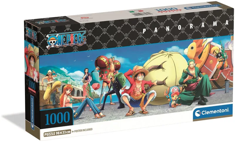 Puzzel - 1000 Stukjes - One Piece Panorama - Puzzel Voor Volwassenen de Clementoni, édition Multicolore – boîte 1 sur 2