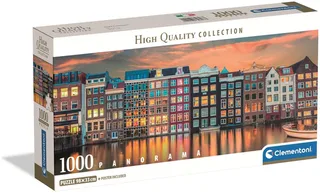 Puzzel - 1000 Stukjes - Panorama Bright Amsterdam - Puzzel Voor Volwassenen - High Quality Collection von Clementoni, Ausgabe Mehrfarbig – Schachtel 1 von 2