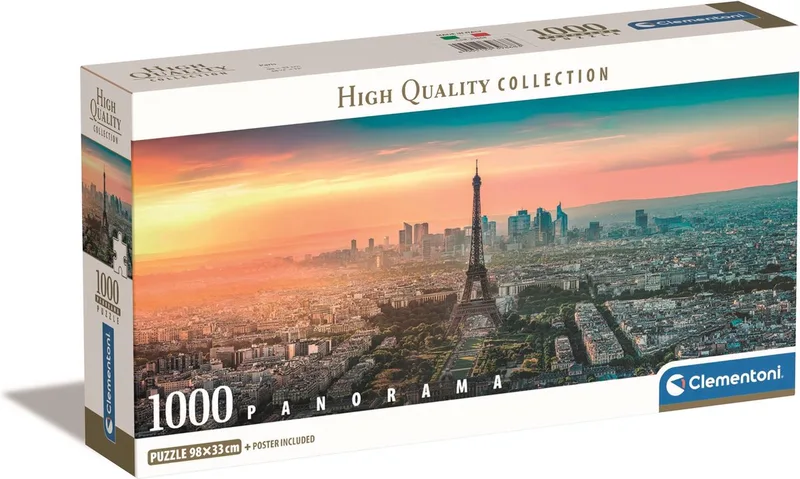 Puzzel - 1000 Stukjes - Panorama Parijs - Puzzel Voor Volwassenen van Clementoni, editie Meerkleurig – doos