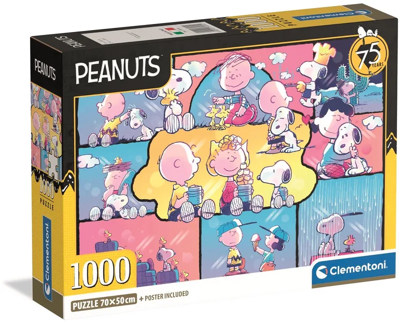 Puzzel - 1000 Stukjes - Peanuts Thema - Compact Box from Clementoni, Multicolour edition – box