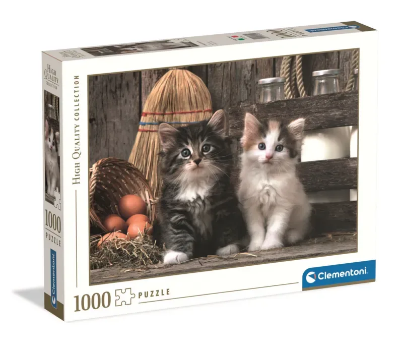 Puzzel - 1000 Stukjes - Schattige Kittens - High Quality Collection from Clementoni, Multicolour edition – box 2 of 2