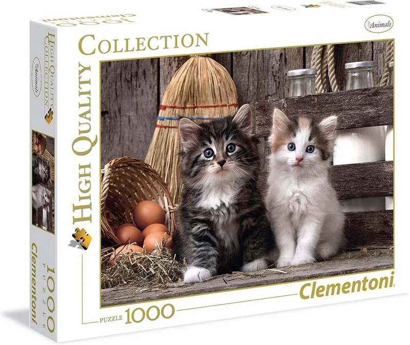 Puzzel - 1000 Stukjes - Schattige Kittens - Puzzel Voor Volwassenen - High Quality Collection van Clementoni, editie Multi kleur – doos