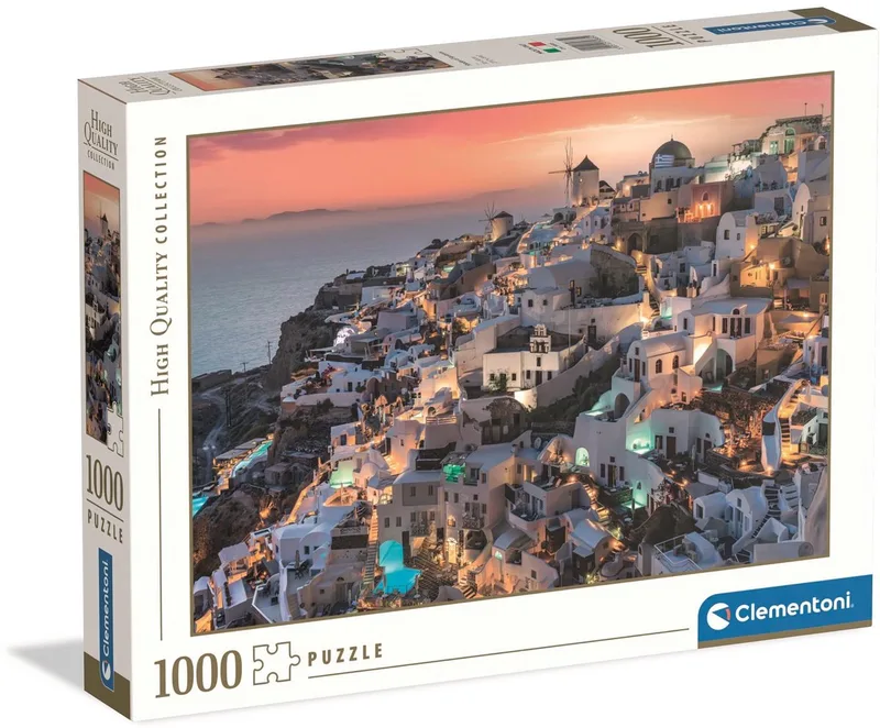 Puzzel - 1000 Stukjes - Shades of Santorini - Puzzel Voor Volwassenen - High Quality Collection de Clementoni, édition Multicolore – boîte
