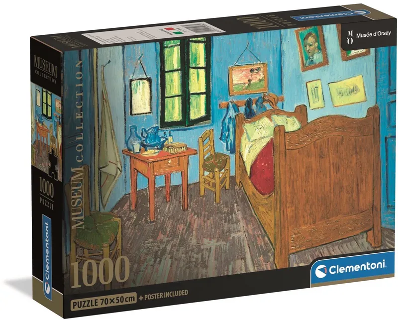 Puzzel - 1000 Stukjes - Slaapkamer in Arles - Puzzel Voor Volwassenen de Clementoni, édition Multicolore – boîte