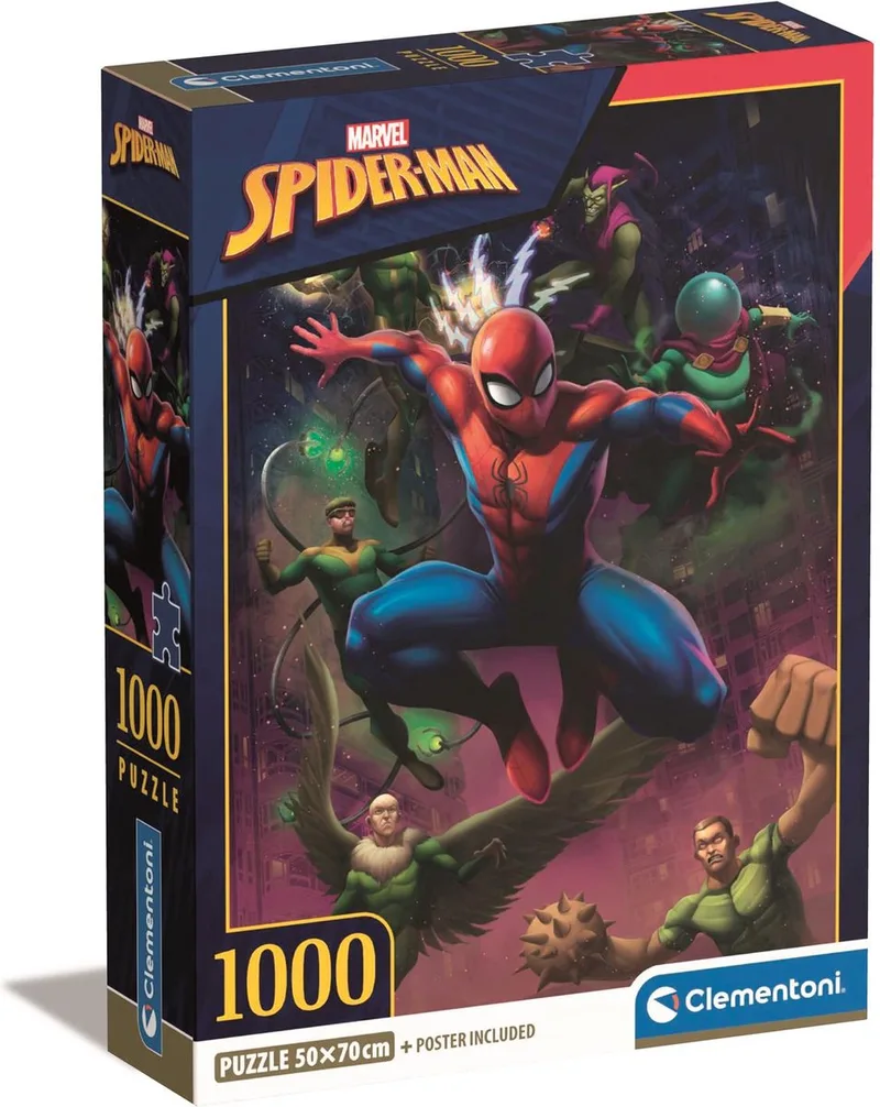 Puzzel - 1000 Stukjes - Spiderman - Vanaf 14 Jaar - High Quality Collection van Clementoni, editie Meerkleurig – doos