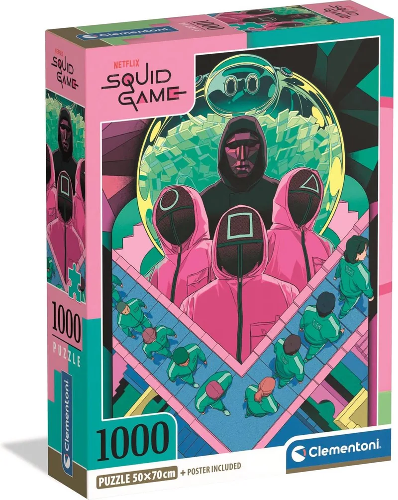 Puzzel - 1000 Stukjes - Squid Game 2 - Puzzel Voor Volwassenen van Clementoni, editie Meerkleurig – doos