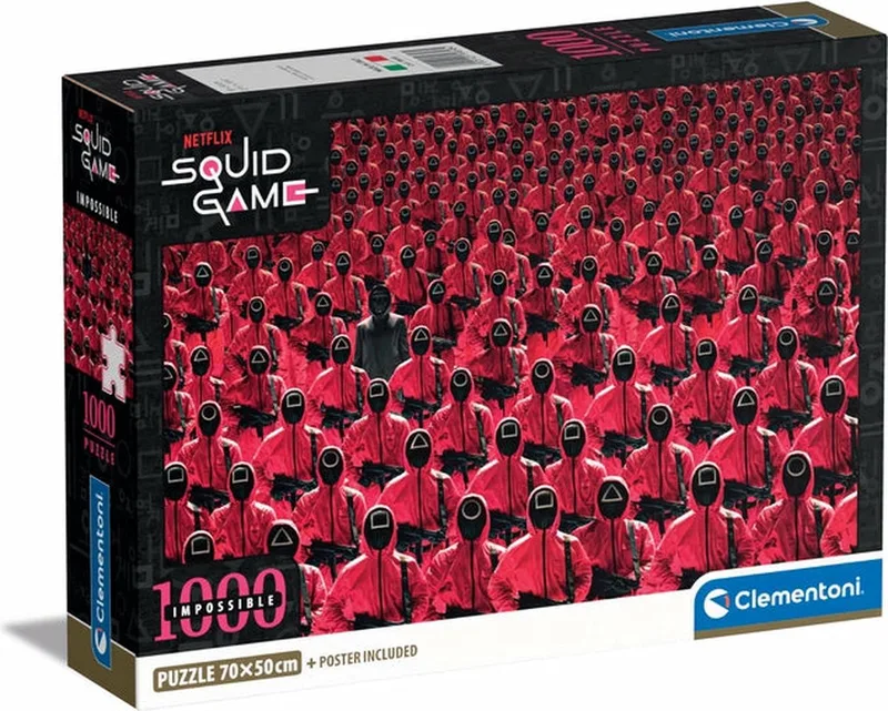 Puzzel - 1000 Stukjes - Squid Game Thema - Puzzel Voor Volwassenen from Clementoni, Multicolour edition – box