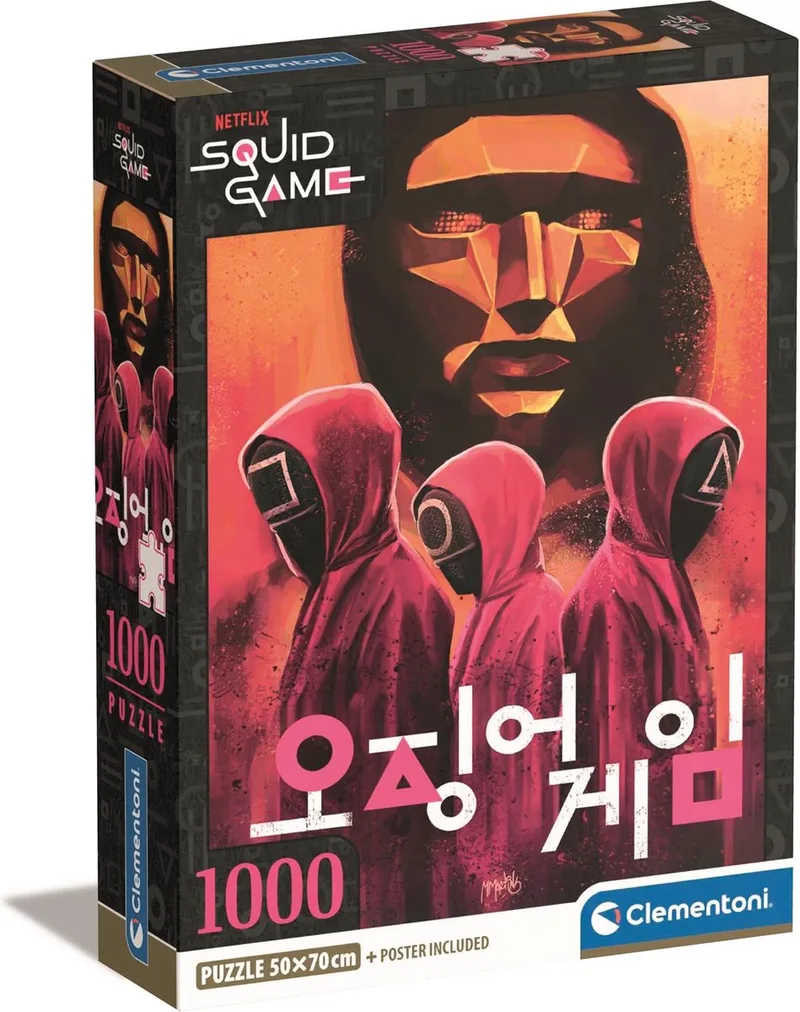 Puzzel - 1000 Stukjes - Squid Game - Vanaf 14 Jaar van Clementoni, editie Meerkleurig – doos