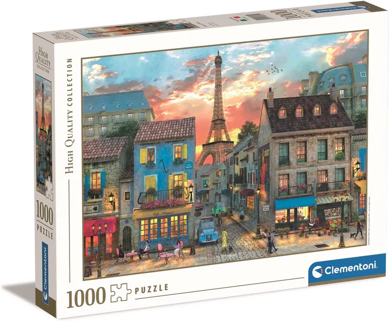 Puzzel - 1000 Stukjes - Straatbeeld van Parijs - Puzzel Voor Volwassenen - High Quality Collection van Clementoni, editie Multi kleur – doos