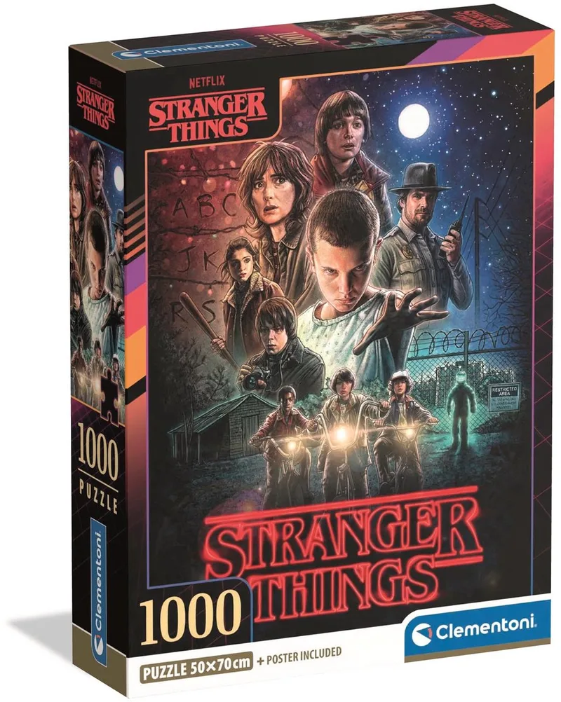 Puzzel - 1000 Stukjes - Stranger Things Seizoen 1 - Puzzel Voor Volwassenen from Clementoni, Multicolour edition – box 1 of 2
