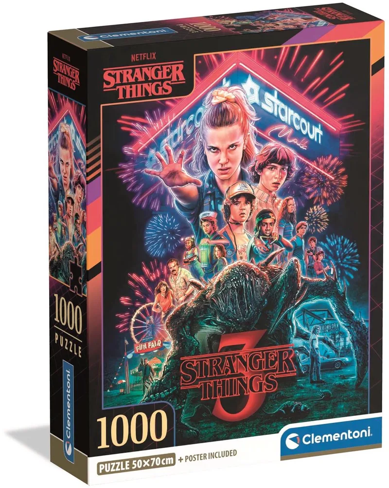 Puzzel - 1000 Stukjes - Stranger Things Seizoen 3 - Puzzel Voor Volwassenen von Clementoni, Ausgabe Mehrfarbig – Schachtel