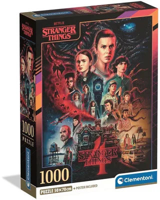 Puzzel - 1000 Stukjes - Stranger Things Seizoen 4 - Puzzel Voor Volwassenen von Clementoni, Ausgabe Mehrfarbig – Schachtel 1 von 2