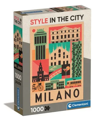 Puzzel - 1000 Stukjes - Style in the City Milano - Puzzel Voor Volwassenen van Clementoni, editie Meerkleurig – doos 2 van 2