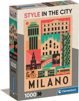Puzzel - 1000 Stukjes - Style in the City Milano - Puzzel Voor Volwassenen van Clementoni, editie Meerkleurig – doos 1 van 2