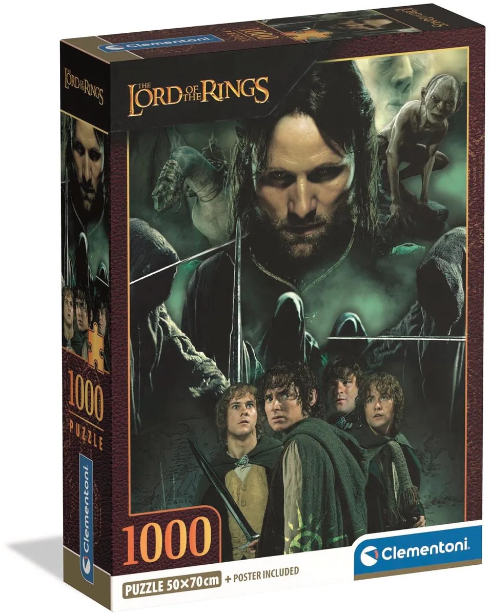 Puzzel - 1000 Stukjes - The Lord of the Rings - Puzzel Voor Volwassenen de Clementoni, édition Multicolore – boîte