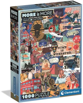 le Puzzle européen Made in Italie Puzzle Plus C'Est Plus - Voyages & Cultures - 1000 pièces de Clementoni, édition Multicolore – boîte 1 sur 2