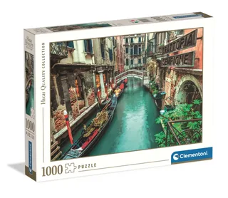 Puzzel - 1000 Stukjes - Venetië Kanaal - Puzzel Voor Volwassenen fra Clementoni, Multi kleur-udgave – æske 2 af 2