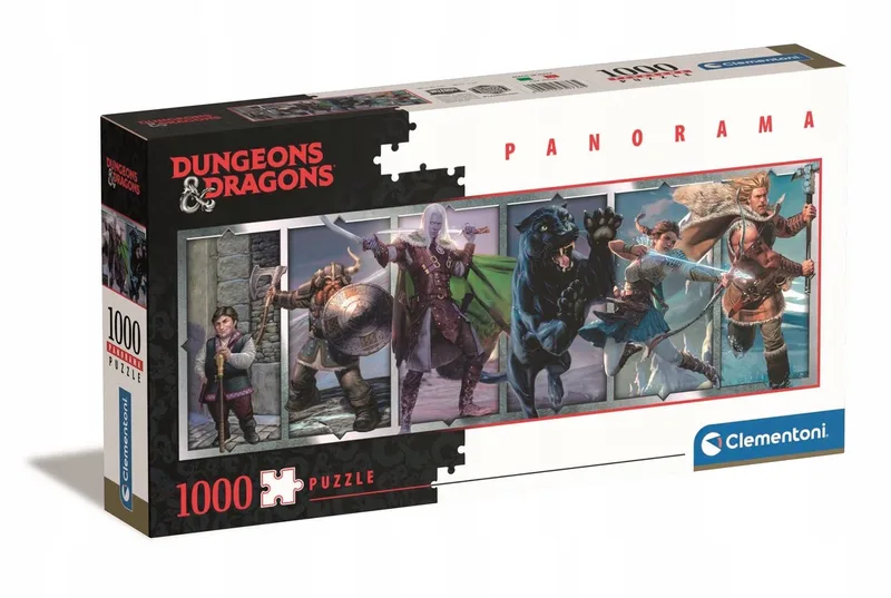 Puzzel 1000 Stukken Panorama - Dungeons & Dragons from Clementoni, Multicolour edition – box