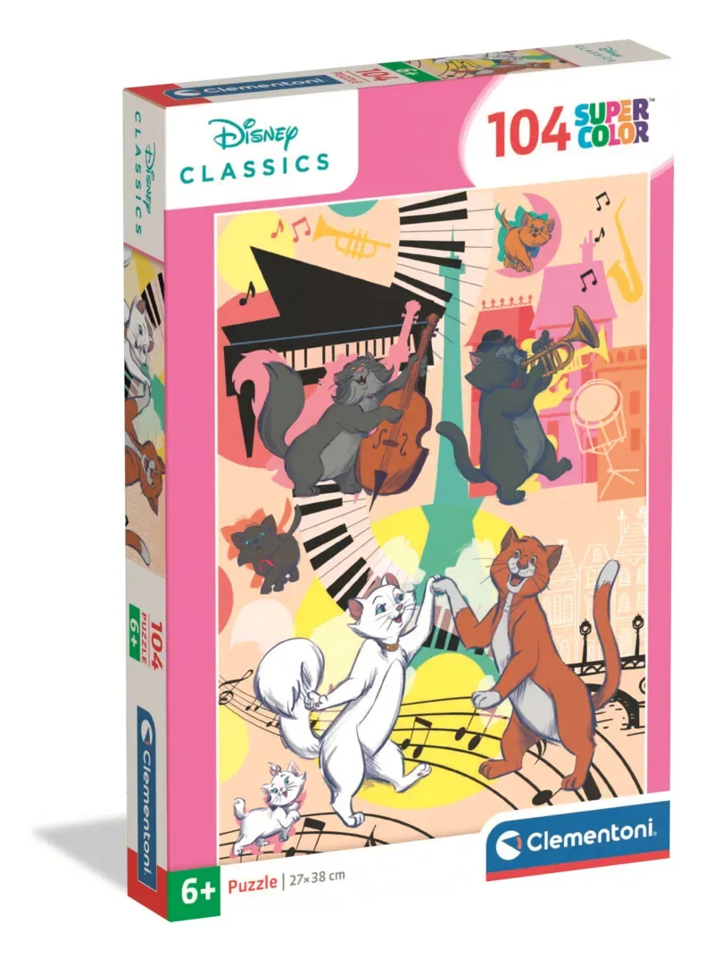 Puzzel - 104 Stukjes - Aristocats - Kinderpuzzel - Vanaf 6 jaar from Clementoni, Multicolour edition – box 2 of 2