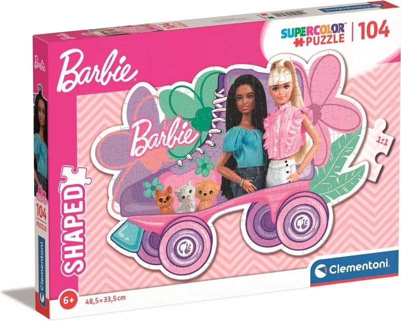 Puzzel - 104 Stukjes - Barbie - Kinderpuzzel - Vanaf 6 Jaar van Clementoni, editie Supercolor3 – doos