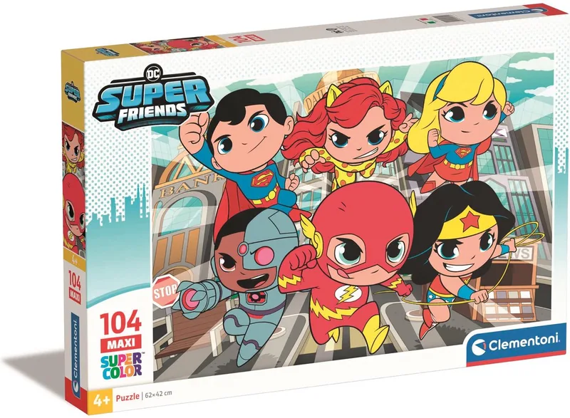 Puzzel - 104 Stukjes - DC Comics - Kinderpuzzel - Vanaf 6 Jaar van Clementoni, editie Meerkleurig – doos