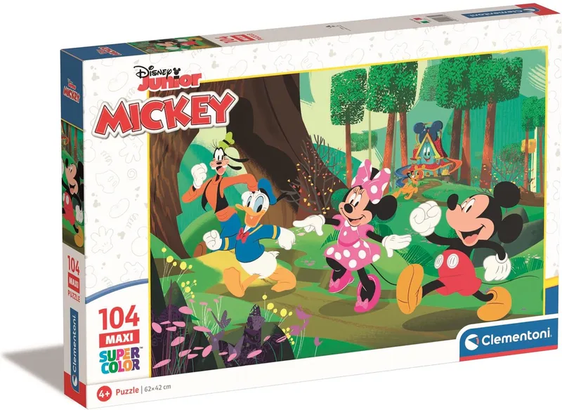 Puzzel - 104 Stukjes - Disney Mickey en Vrienden - Kinderpuzzel - Vanaf 4 Jaar von Clementoni, Ausgabe Mehrfarbig – Schachtel