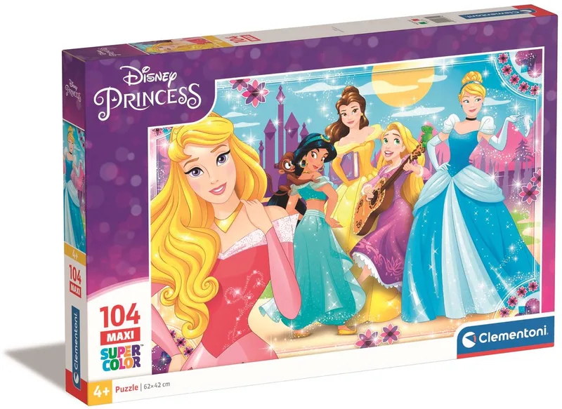Puzzel - 104 Stukjes - Disney Princess - Maxi Puzzel - Vanaf 4 Jaar van Clementoni, editie Meerkleurig – doos