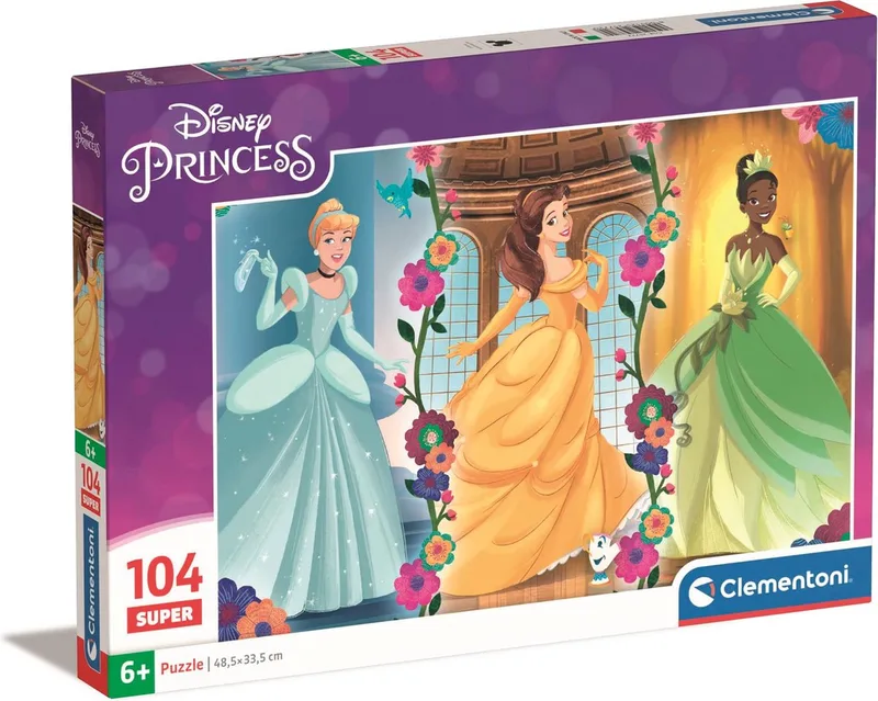 Puzzel - 104 Stukjes - Disney Prinsessen - Kinderpuzzel - Vanaf 6 Jaar van Clementoni, editie Meerkleurig – doos