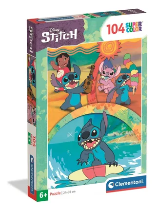 Puzzel - 104 Stukjes - Disney Stitch - Kinderpuzzel - Vanaf 6 jaar van Clementoni, editie Meerkleurig – doos 2 van 2