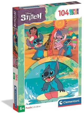 Puzzel - 104 Stukjes - Disney Stitch - Kinderpuzzel - Vanaf 6 jaar van Clementoni, editie Meerkleurig – doos 1 van 2