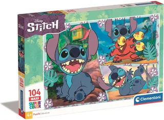 Puzzel - 104 Stukjes - Disney Stitch - Puzzel Voor Kinderen - Vanaf 4 Jaar van Clementoni, editie Maxi1 – doos 1 van 6
