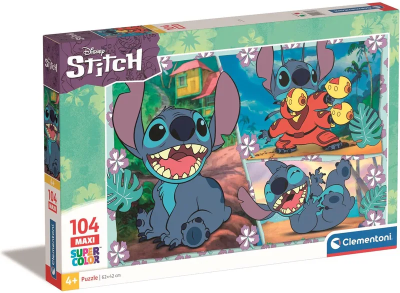 Puzzel - 104 Stukjes - Disney Stitch - Puzzel Voor Kinderen - Vanaf 4 Jaar van Clementoni, editie Maxi1 – doos 1 van 6