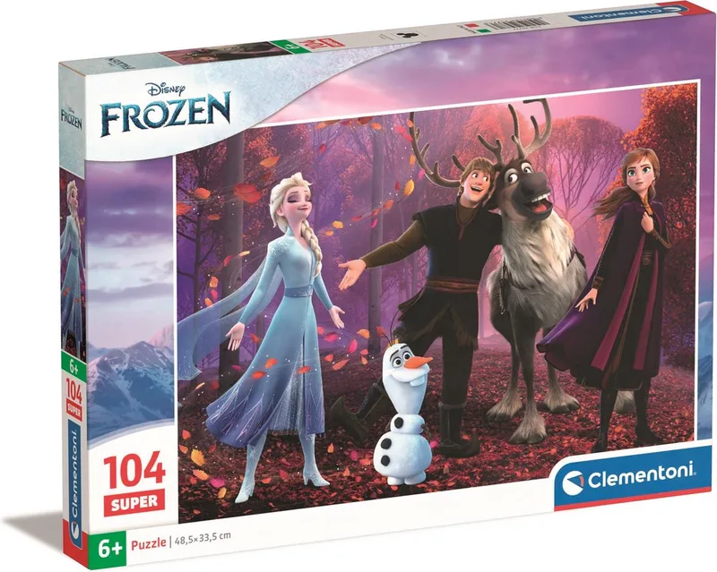 Puzzel - 104 Stukjes - Frozen Disney - Kinderpuzzel - Vanaf 6 jaar van Clementoni, editie Meerkleurig – doos