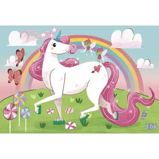 Puzzel - 104 Stukjes - I Believe in Unicorns Brilliant - Puzzel Voor Kinderen - Supercolor van Clementoni, editie Multi kleur – doos 2 van 2