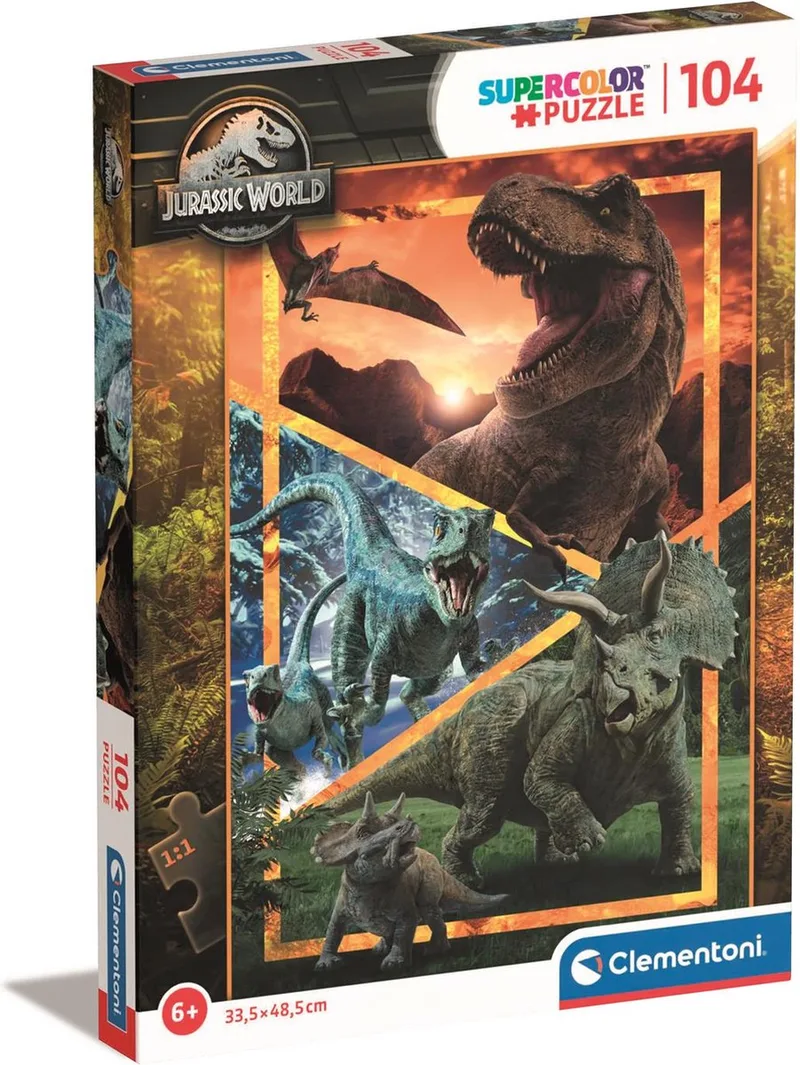 Puzzel - 104 Stukjes - Jurassic World - Kinderpuzzel - Vanaf 6 jaar de Clementoni, édition Multicolore – boîte