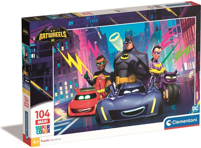 Puzzel - 104 Stukjes - Maxi - Puzzel Voor Kinderen - Vanaf 6 Jaar van Clementoni, editie Batwheels – doos
