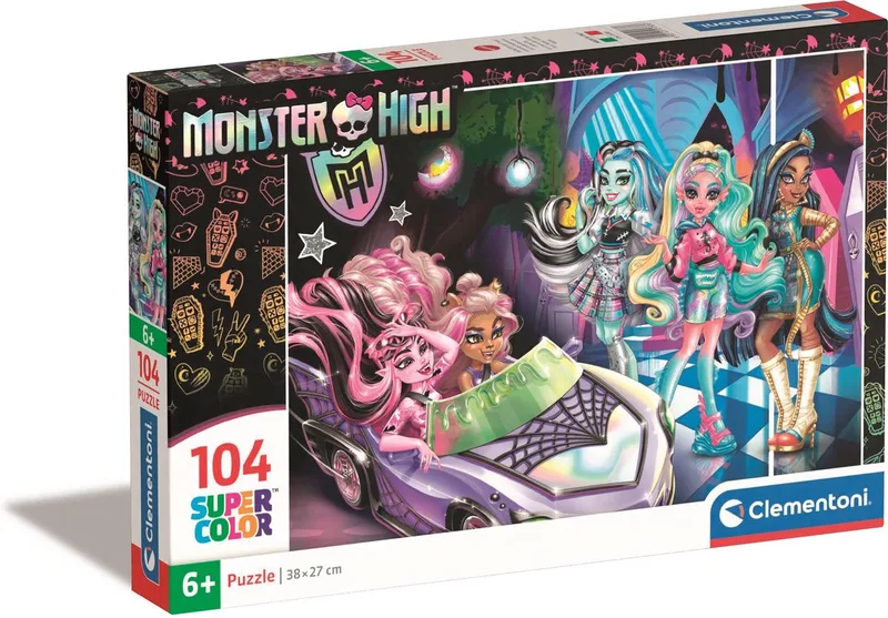 Puzzel - 104 Stukjes - Monster High - Kinderpuzzel - Vanaf 6 Jaar van Clementoni, editie Meerkleurig – doos