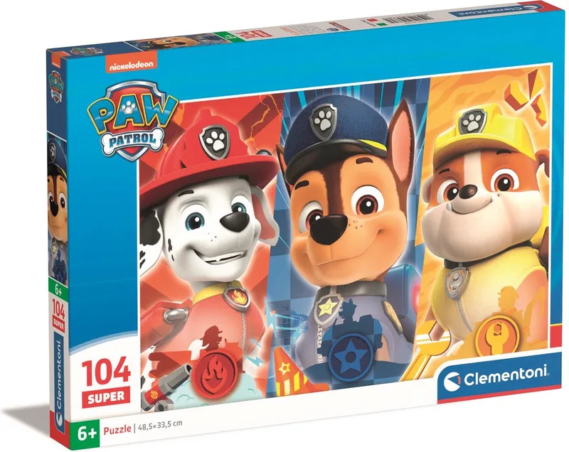 Puzzel - 104 Stukjes - Paw Patrol - Kinderpuzzel - Vanaf 5 Jaar van Clementoni, editie Meerkleurig – doos