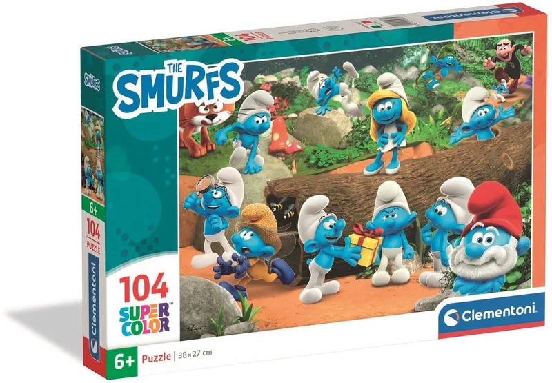 Puzzel - 104 Stukjes - Smurfen - Kinderpuzzel - Vanaf 6 jaar van Clementoni, editie Meerkleurig – doos