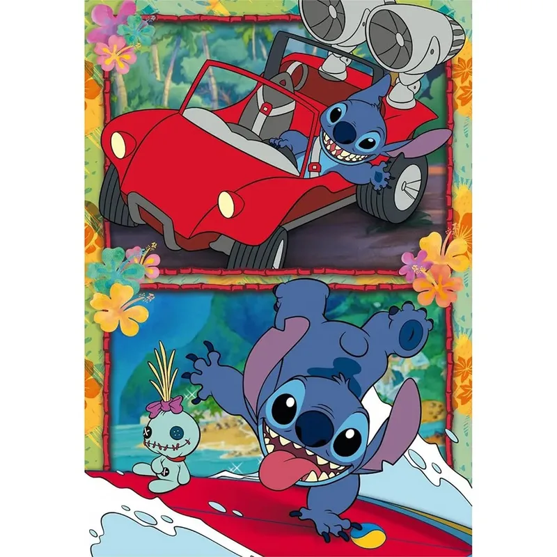 Puzzel - 104 Stukjes - Stitch Disney Avontuur - Vanaf 6 Jaar de Clementoni, édition Multicolore – boîte 2 sur 2