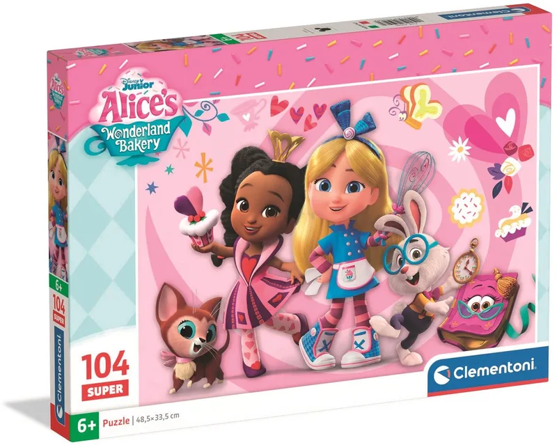 Puzzel - 104 Stukjes - Super Alice Bakery Disney - Kinderpuzzel - Vanaf 6 jaar van Clementoni, editie Meerkleurig – doos