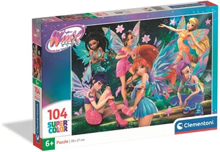 Puzzel - 104 Stukjes - Winx Club - Super Color - vanaf 6 jaar de Clementoni, édition Multicolore – boîte 1 sur 3