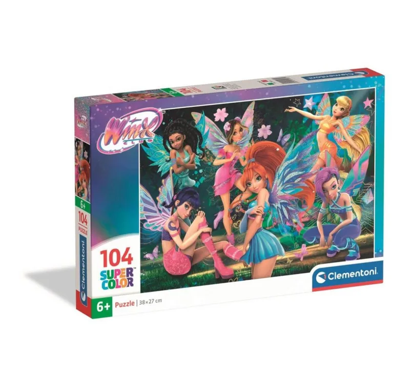 Puzzel - 104 Stukjes - Winx Club - Super Color - vanaf 6 jaar de Clementoni, édition Multicolore – boîte 3 sur 3