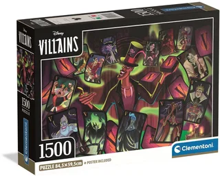 Puzzel - 1500 Stukjes - Disney Villains Compact Box from Clementoni, Multicolour edition – box 1 of 2