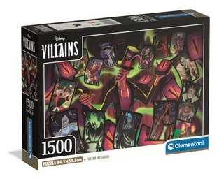 Puzzel - 1500 Stukjes - Disney Villains Compact Box from Clementoni, Multicolour edition – box 2 of 2