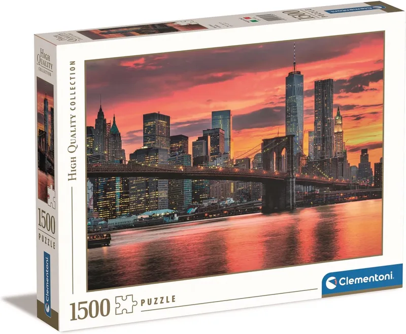 Puzzel - 1500 Stukjes - East River bij Dusk - Puzzel Voor Volwassenen von Clementoni, Ausgabe Multi kleur – Schachtel