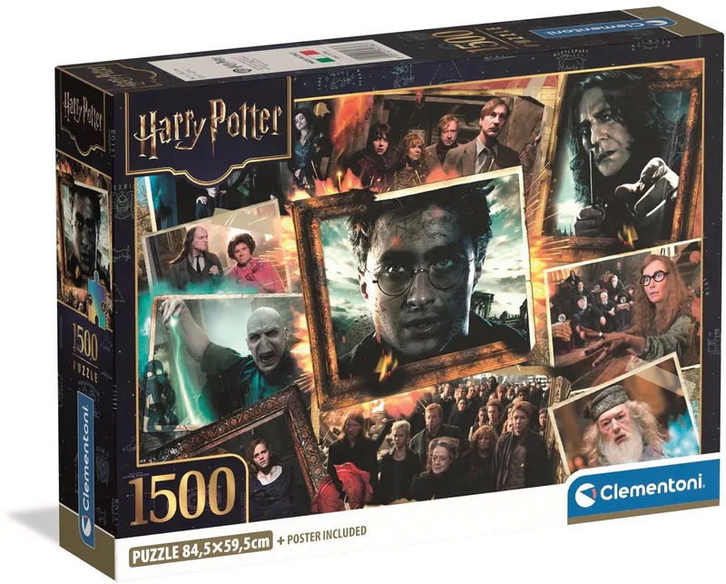 Puzzel - 1500 Stukjes - Harry Potter Compact Box - High Quality Collection fra Clementoni, Flerfarvet-udgave – æske